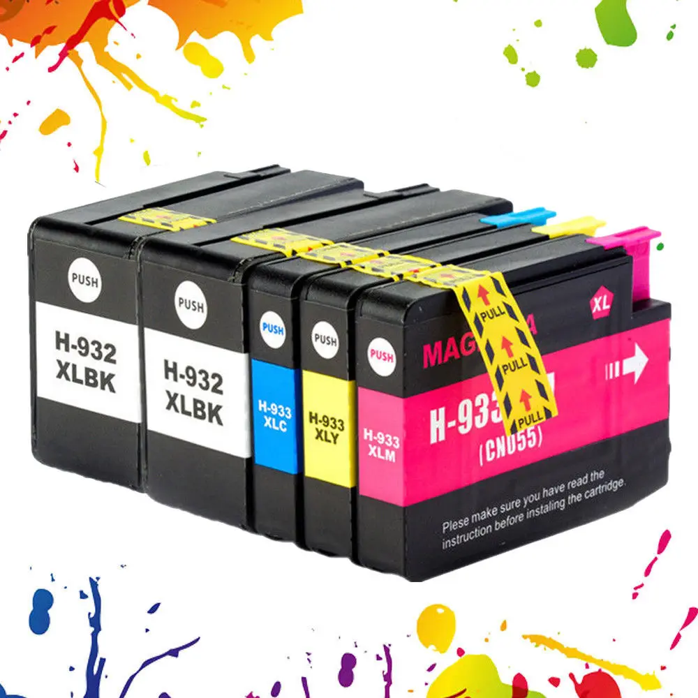 5pk чернильные картриджи HP932 933XL совместим с чернилами hp Deskjet 6100 6600 6700 7110 7610 7612 7510 7512