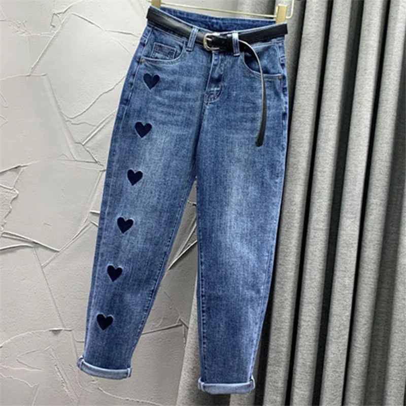 women's clothing stores New Women Denim Harem Pants Loose Casual Korean Mom Jean Boyfriend Jeans For Women mid Waist Plus Size black jeans