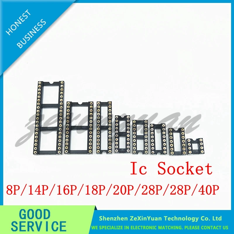 

10PCS Round Hole IC socket Connector DIP 6 8 14 16 18 20 24 28 pin Sockets DIP6 DIP8 DIP14 DIP16 DIP18 DIP20 DIP24 DIP28 DIP-8