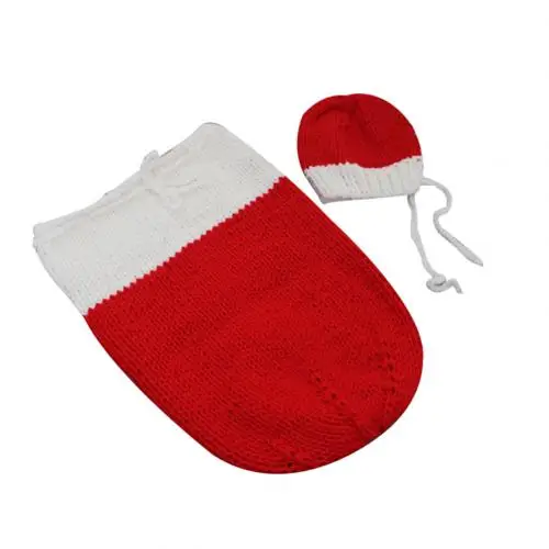 2 шт./компл. милый для маленьких мальчиков; трикотажная одежда для девочек шляпа штанов и шарфа для пеленка для сна реквизит для фотосессии - Цвет: Snowman Red