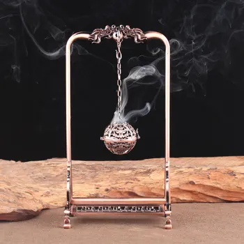 

Creative Antique Famen Temple Aromatherapy Ball Portable Sachet Powder Stove Car Hanging Incense Burner Home Room Decorations