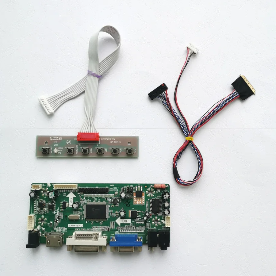 Для B156XW02 B156XW06 15 6 &quotЖК-экран WLED ноутбук LVDS 40-Pin 1366*768 VGA + DVI M.NT68676 контроллер карты
