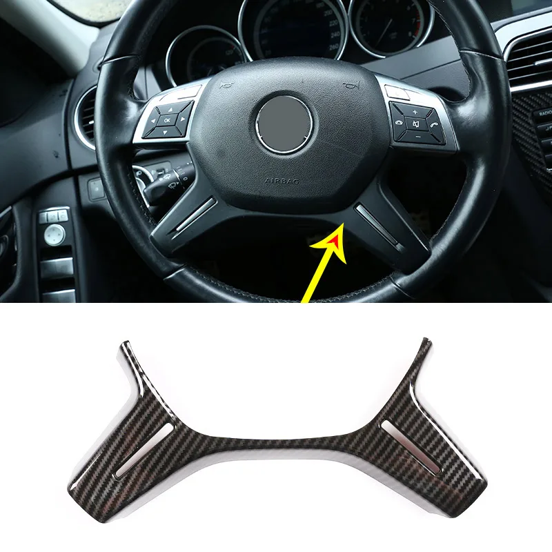 Углеродное волокно для Mercedes Benz C Class W204 C180 C200 2011 13 CarABS отделка рулевого колеса E ML GL