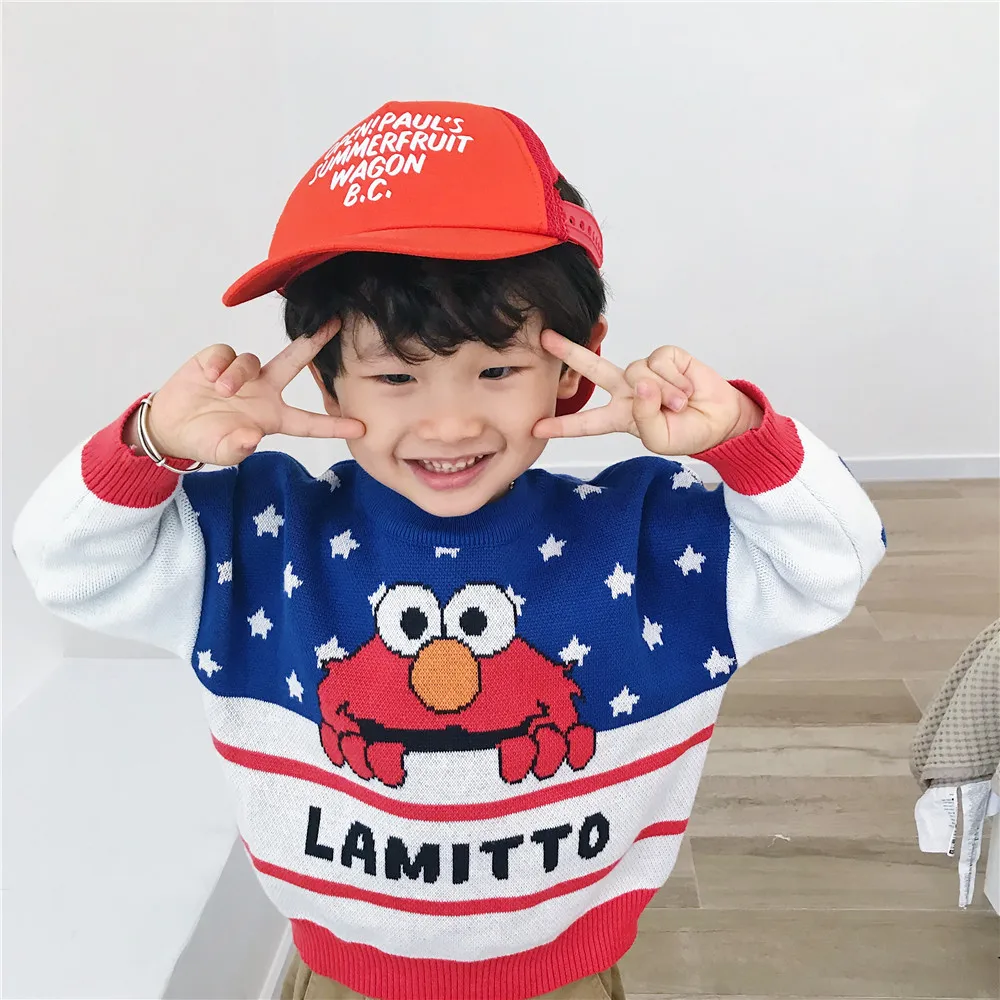 Lamitto2019 осень и зима новые продукты INS Горячая Распродажа детской одежды Улица Сезам западный стиль mao zhi shan