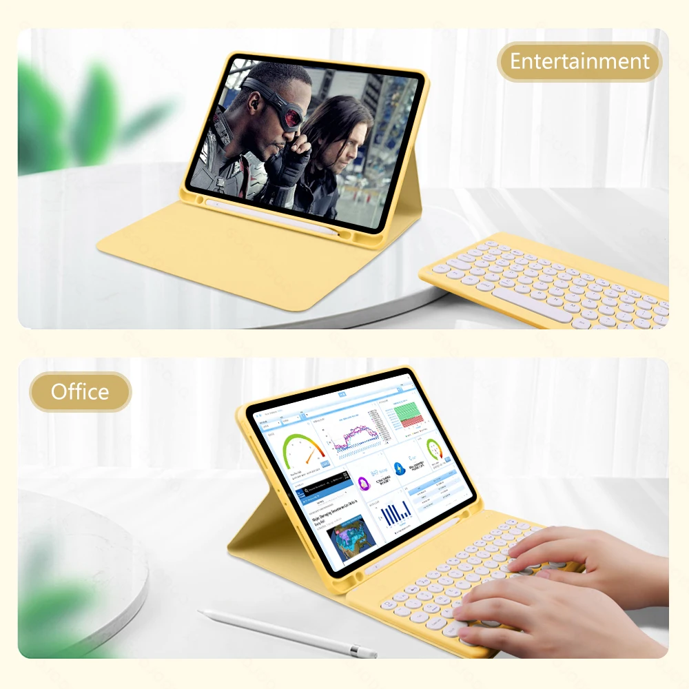 For iPad Air 4 Case Air 5 with Keyboard for iPad Pro 11 Case for 9th Generation 8th Gen 10.2 10&rdquo;2 2 1 3 Cover