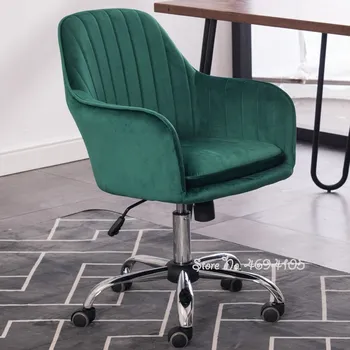 

NEW Computer Chair Household Scandinavian Desk Chair Fashion Office Chair Home Fabric Writing Chair Rotating Happy Swivel Chair