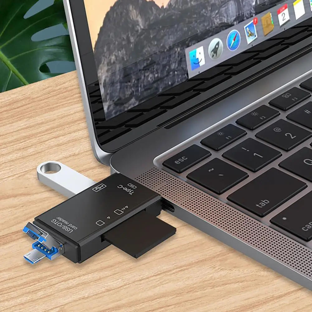 Прочный высококачественный кардридер Type-C TF-SD адаптер OTG Mini USB 3 0 6 в 1 для ноутбука |