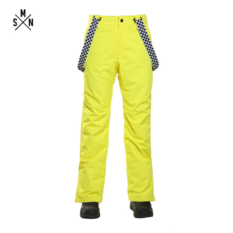 

SMN Snowboard Pants Adult Men Solid Color Windproof Waterproof Breathable Warm Winter Outdoor Snowboarding Bib Trousers