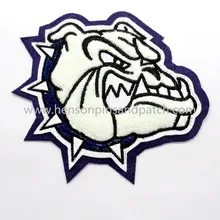 Индивидуальный маленький минимальный заказ количество собака голова синель куртка патч