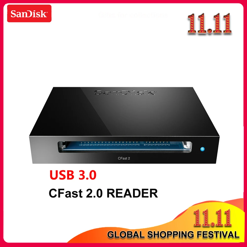 

100% Original Sandisk CFast2.0 Card Reader High-speed Usb3.0 up to 500MB/s only for CFast 2.0 Card Professional card reader