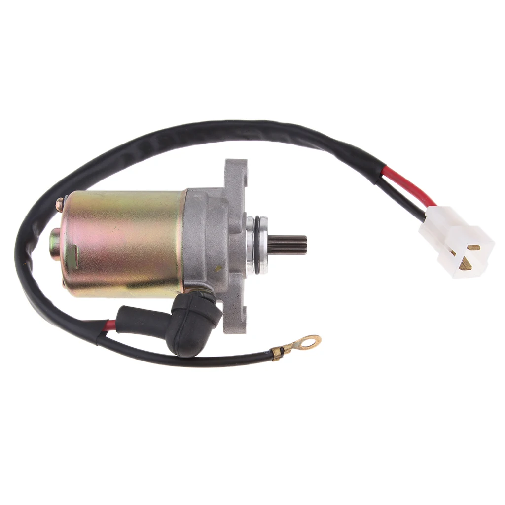 9 Tooth  Starter Motor W/ Cable for 2 Stroke 49cc / 50cc Jog Engines