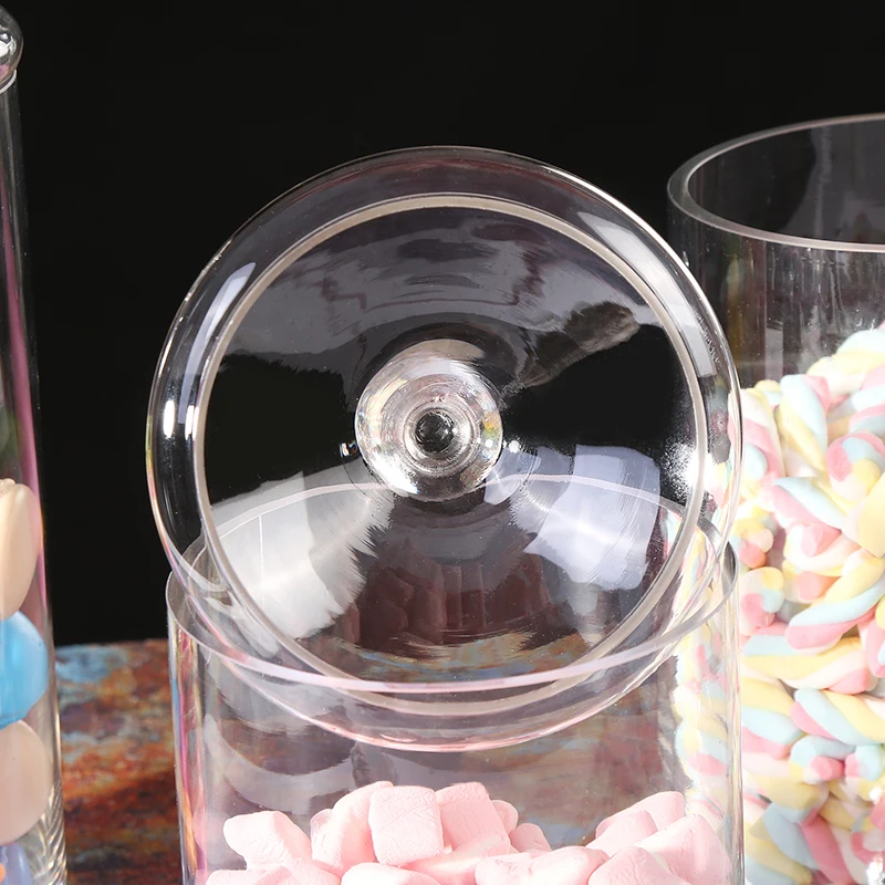 Прозрачная Стеклянная Кружка для конфет контейнеры с крышками закупориваемая банка десерт украшение стола минималистичные бытовые контейнеры бак