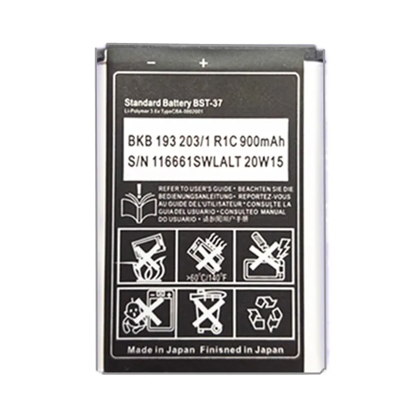 Новый аккумулятор BST37 BST для телефона Sony Ericsson J100i K200i K750 V600 K610i W700 D750i
