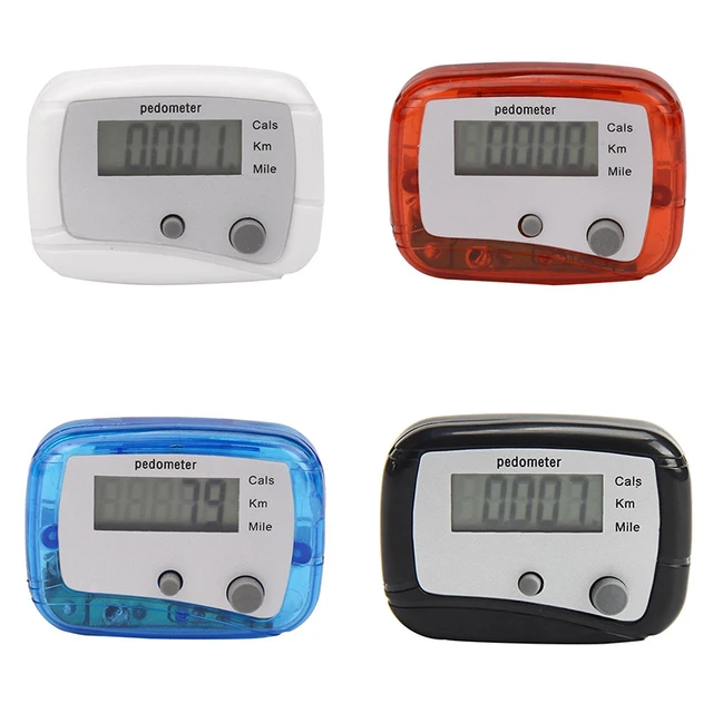 LCD Pedometer for Walking Running Jogging Training Step Counter Double Keys Mini Digital Calculation Clip-on Passometer 1