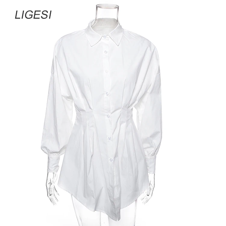 Sexy V Neck White Tunic Dress Pleated Summer Women Long Sleeve Shirt Dress Female Ruffle Party Mini Dresses Elegant Sexy V Neck White Tunic Dress Pleated Summer Women Long Sleeve Shirt Dress Female Ruffle Party Mini Dresses Elegant