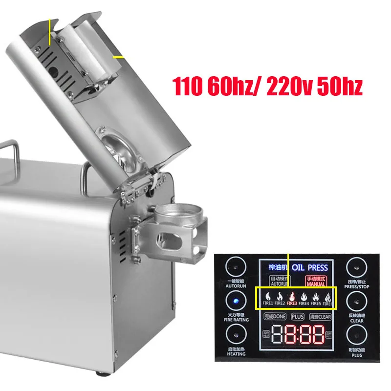110 V/220 V автоматический пресс холодного отжима/масла холодного отжима масла/подсолнечное масло экстрактор/интеллигентая(ый) гидравлический пресс 750w