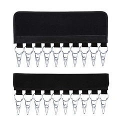 4PCS Cap Storage Holder Rack 10 Stainless Steel Clips Home Organizer Hanger for Closet Hats Scarfs Socks Storage Travel Wardrobe