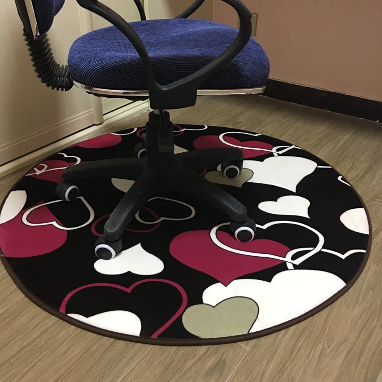 

Round short wool pattern carpet computer chair blanket bedroom shelf drum soundproof carpet Yoga lady mat