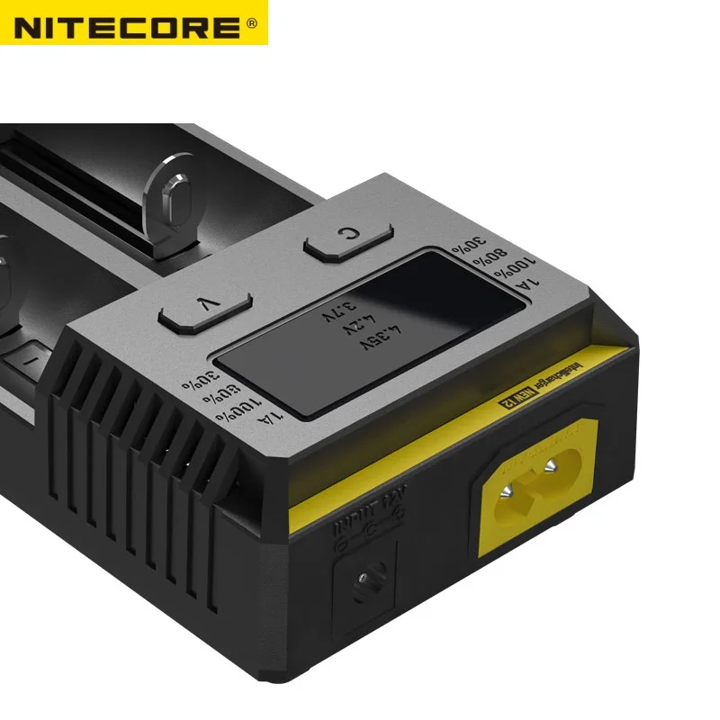 Nitecore i2 зарядное устройство intelli Универсальный Батарея Зарядное устройство для Ni-MH AA AAA Li-Ion 26650 18650 16340 14500 батареи зарядки