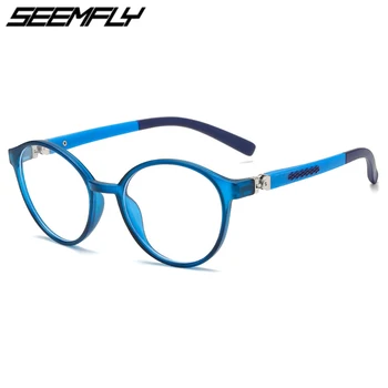 

Seemfly Kids Glasses Frame Anti Blue Light Blocking Boy Girl Reflective Clear Lenses Computer Goggle Children Eyeglasses Eyewear
