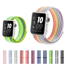Тканый нейлоновый ремешок для часов Apple Watch ремешок 40 мм 44 мм 38 мм 42 мм мягкая Спортивная петля для iWatch 5 4 3 2 1 дышащий ремешок