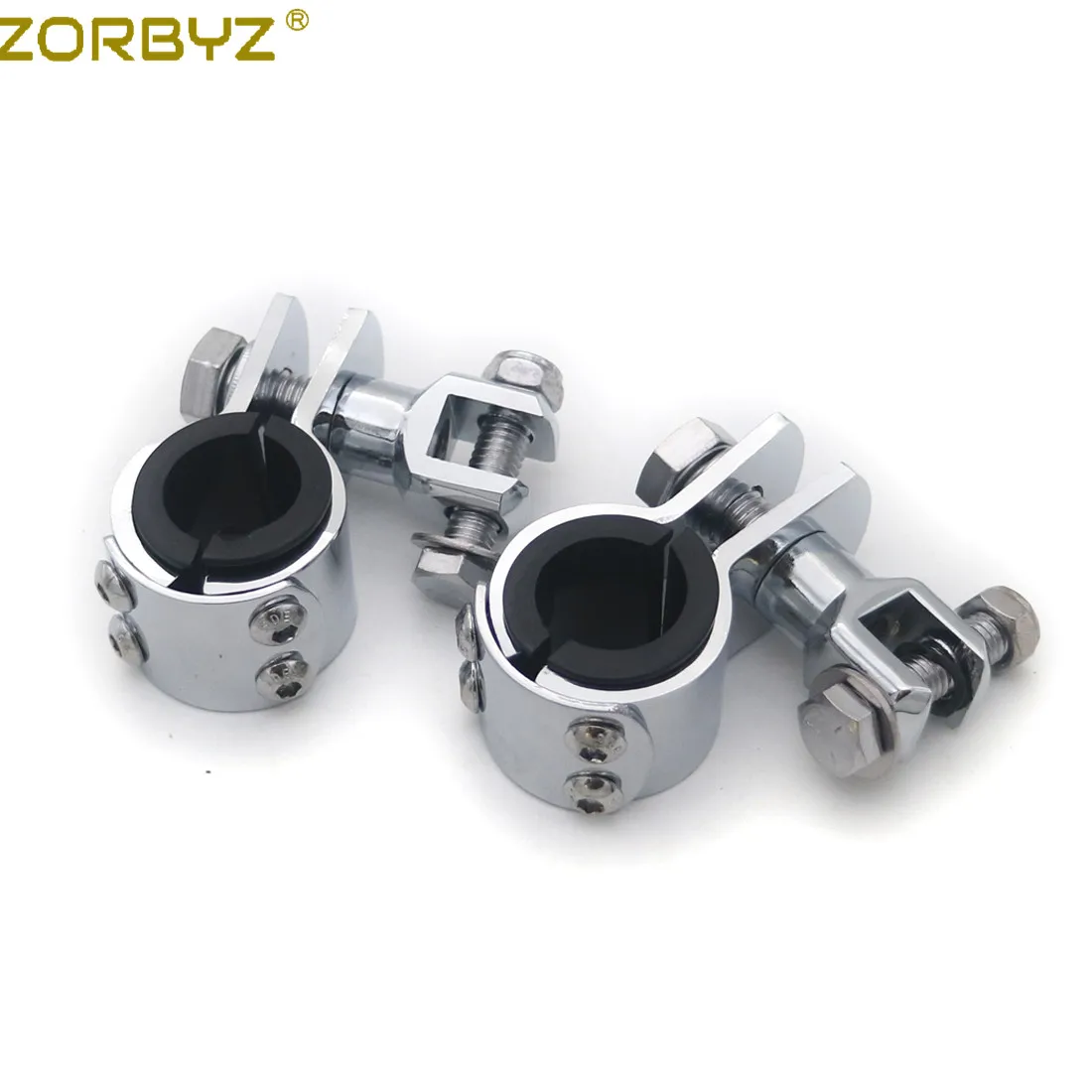 ZORBYZ мотоциклетные подножки зажимы защита двигателя бар Трубка Крепление для Harley Softail мужской Peg крепление - Цвет: Chrome