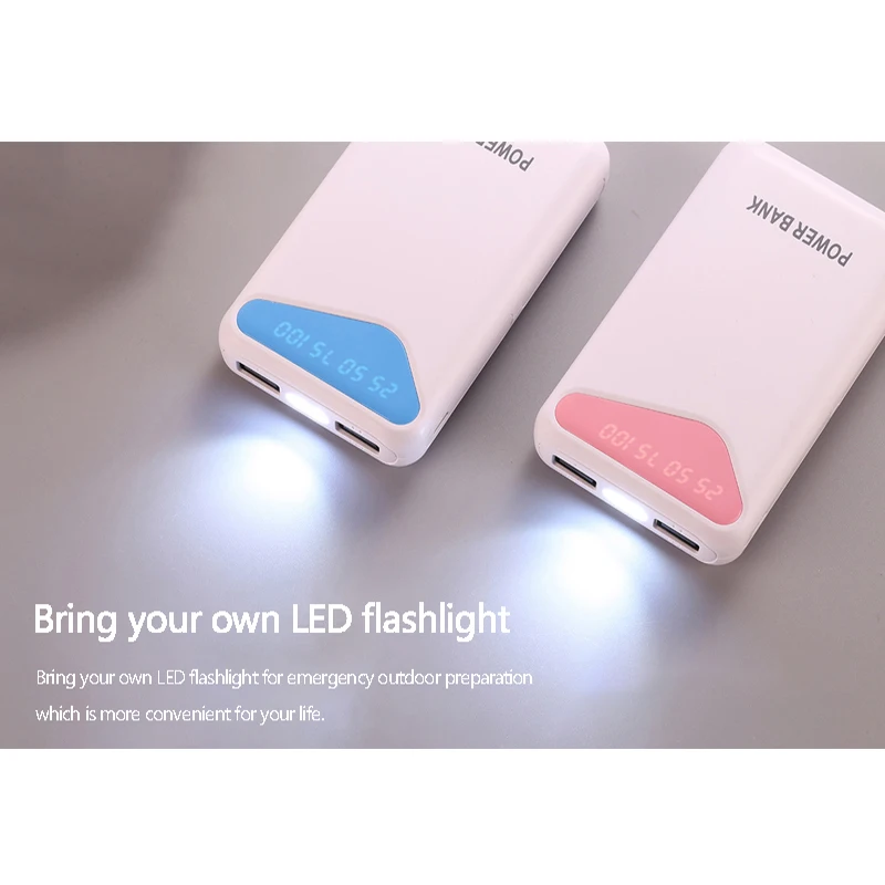 Внешний аккумулятор 10000 мАч для Xiaomi Redmi Mi power Bank портативное зарядное устройство 10000 мАч повербанк для iPhone 7 6 Plus 5 4 телефона