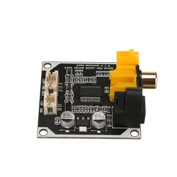 

Optical Fiber Coaxial Decoder Board 24bit 192khz DAC Digital Audio Receiver Module Digital Signal Input Stereo Output