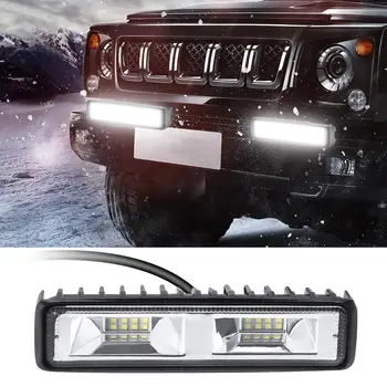 

LumiParty 2Pcs 16LEDs 48W Car Led Work Light Running Light for Off-Road Truck