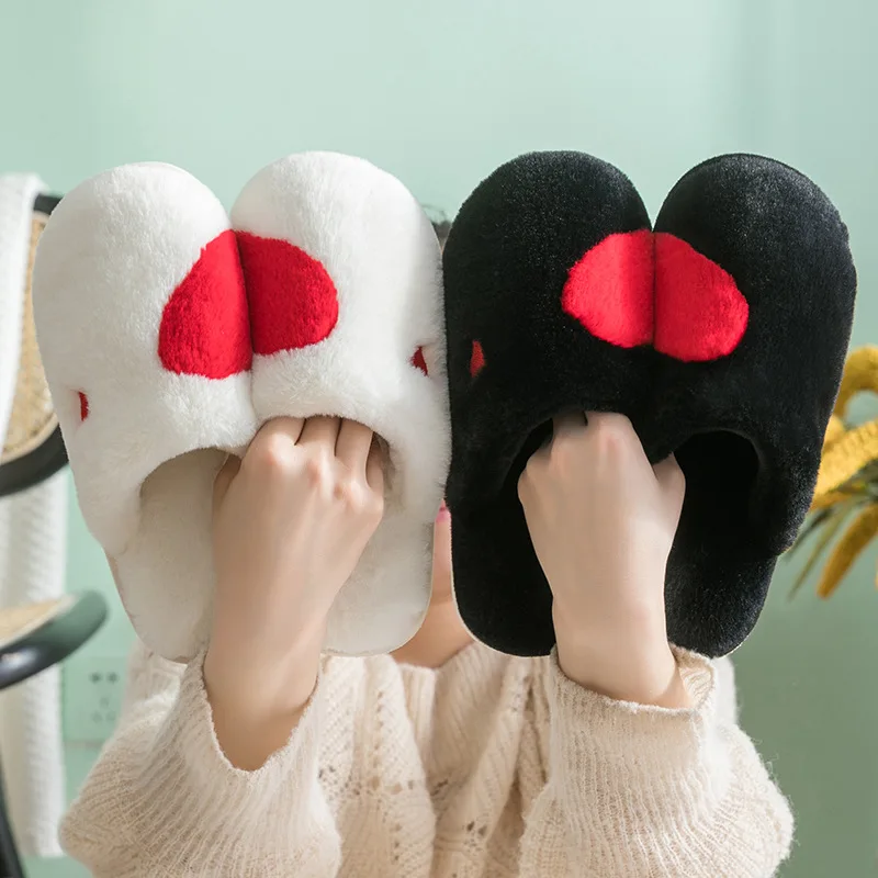 

New Style Autumn & Winter Thick Bottomed Household Cotton Slippers Men And Women Home Plush Cartoon Cotton-padded Shoes Cute Sho