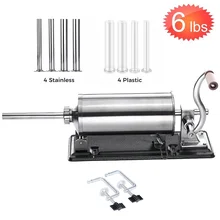 

NEW TY 6 lbs / 3kg Homemade Sausage Stuffer Stainless Steel Sausage Filling Machine Sausage Syringe Meat Filler Sausage Maker