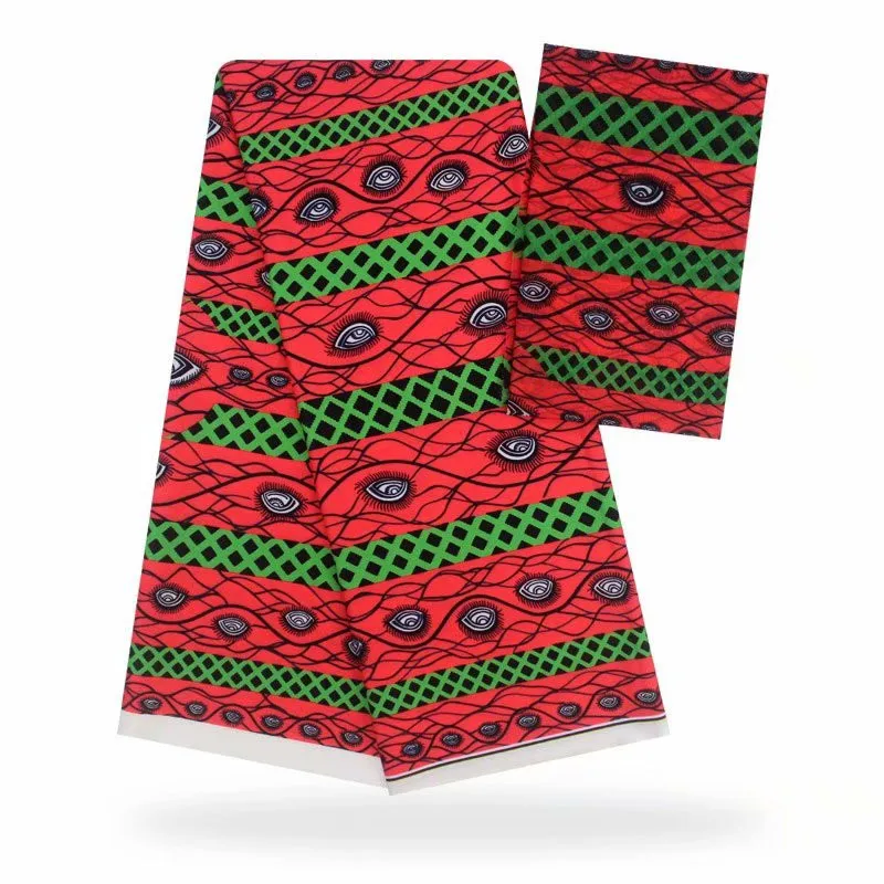 Атласная шелковая ткань, 4+ 2 ярдов/партия, цветная, быстрая, Nigrian, дизайн, Африканский воск, узор, атласная шелковая ткань для одежды YB102503 - Цвет: same as picture