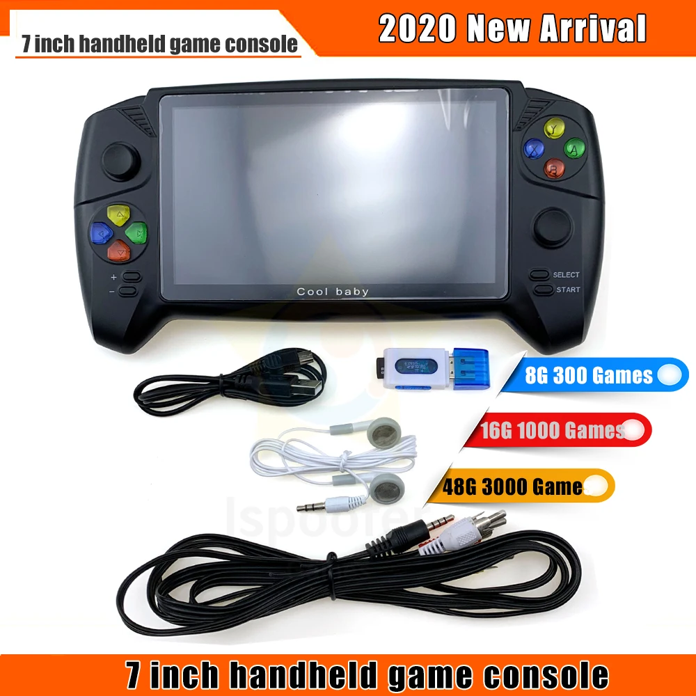 Новая портативная игровая консоль HD 7 дюймов поддержка видов эмуляторов max 48G 3000