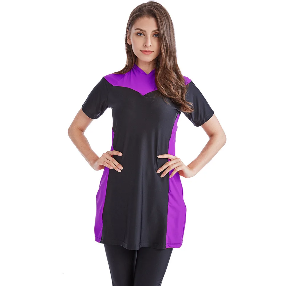

2018 New Style Short Sleeve Muslim Bathing Suit WOMEN'S Short-sleeved Clothes Conservative Bathing Suit Hui Nationality Beach Ba