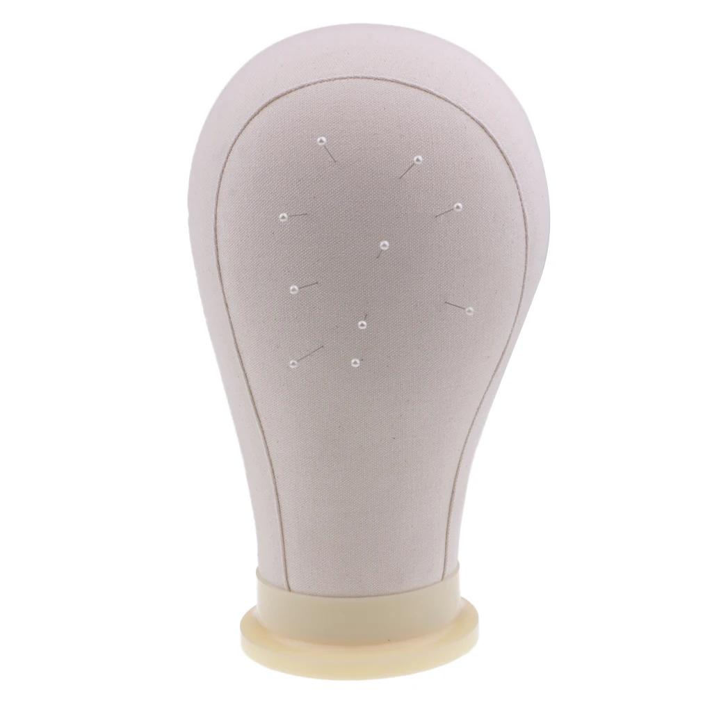 2pcs 22'' Poly Canvas Block Head Mannequin Head With Head Pins Black/White