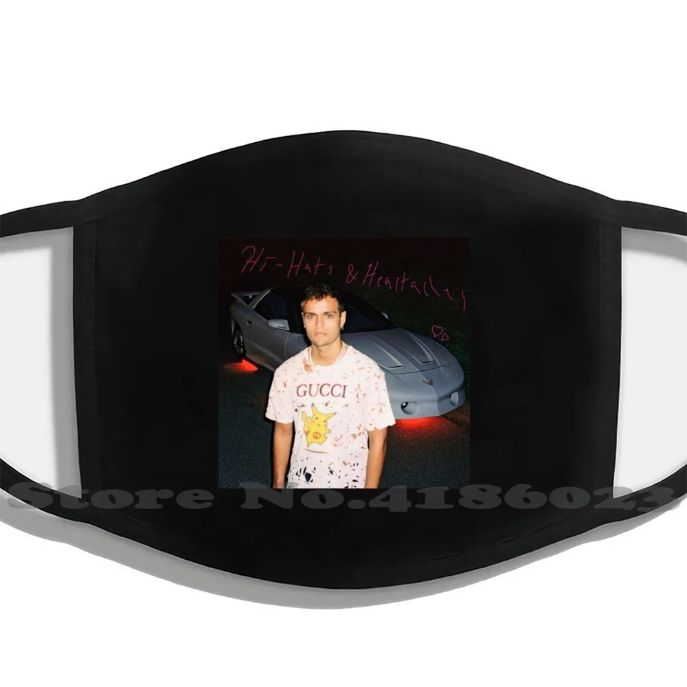 Забавная крутая маска с фильтром для 6 собак привет шляпы и сердечные пятна лица