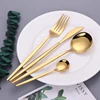 Gold Cutlery Set Stainless Steel Golden Knives Forks Spoons Cutlery Set Kitchen Tableware Gold Dinnerware Set Dropshipping 3