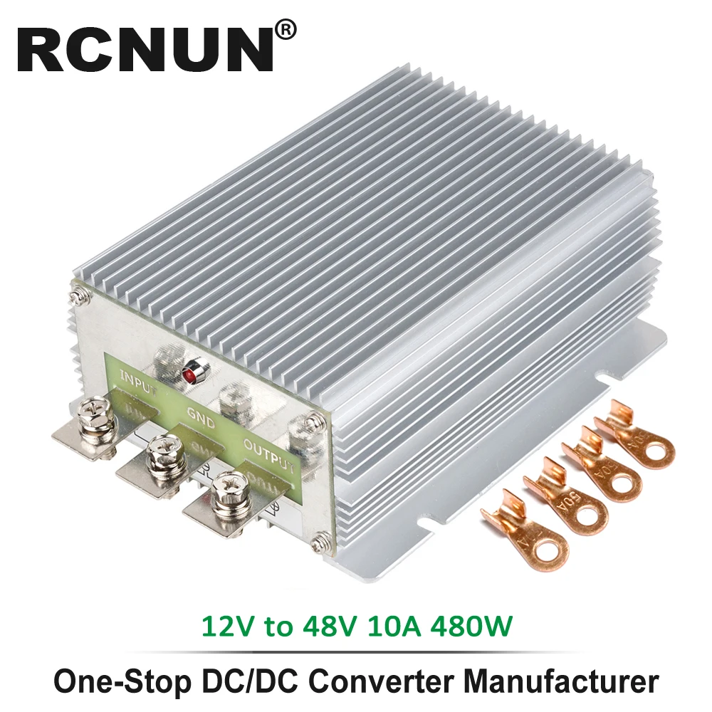 12V to 48V 10A RCNUN Высокая эффективность 12 в-48 в 15 Ампер повышающий преобразователь постоянного тока в постоянный ток 12 В до 48 в 10 А DC-DC повышающий регулятор напряжения - Цвет: 12V to 48V 10A