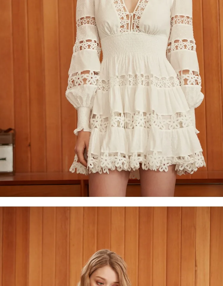 EASYSMALL, женское летнее платье, модное, сексуальное, высокого класса, Vestidos, вечерние, повседневные, кружевные, с высокой талией, с длинным рукавом, с v-образным вырезом, платья