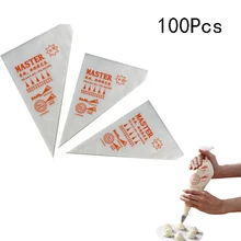 100 шт одноразовый мешок для теста, обледенения, кондитерский мешок для торта, крема, кондитерских изделий, Кондитерские пакеты, инструменты для украшения торта