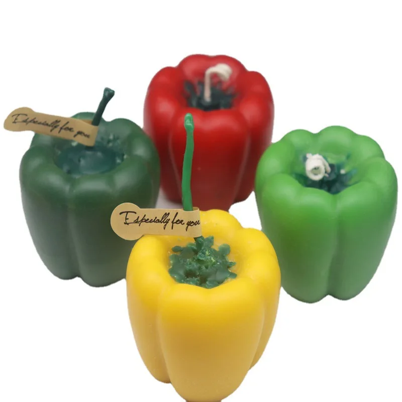 3D Bell Pepper Snake Fruit Silicone Candle Mold for DIY Handmade Aromatherapy Candle Ornaments Handicrafts Soap Mousse Mould