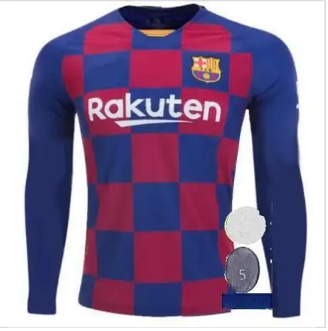 Barcaed футболка с длинным рукавом для футбола F. DE JONG GRIEZMANN MESSI SUAREZ ARTHUR COUTINHO VIDAL I. RAKITIC футбол DHL корабль - Цвет: shirt9
