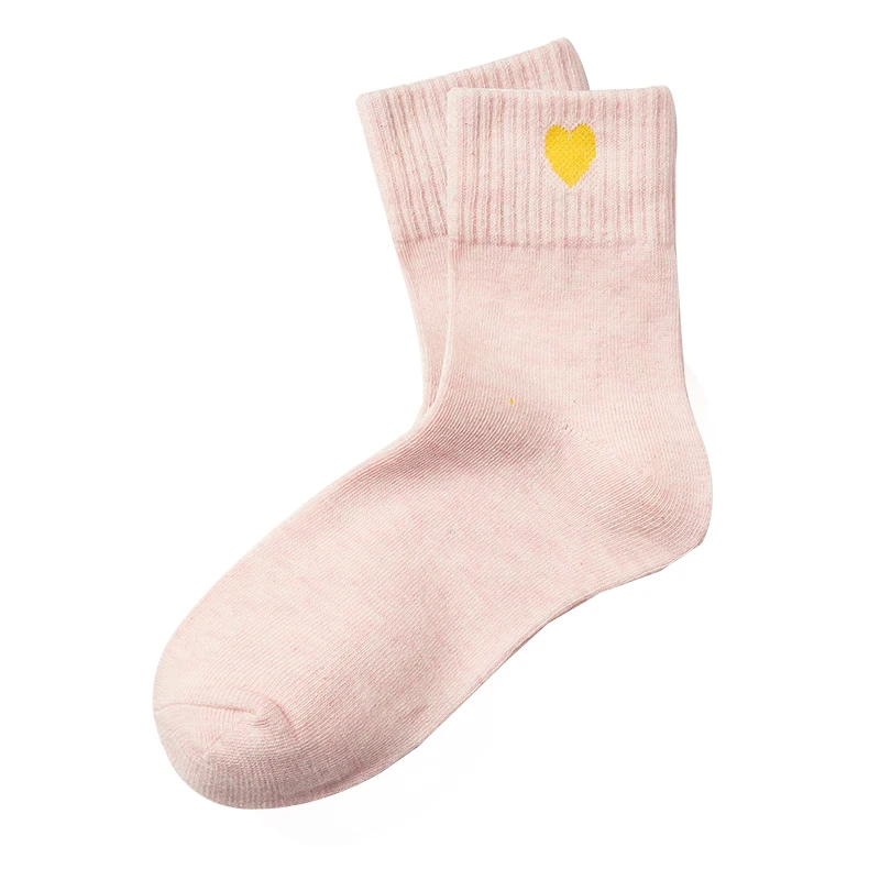 J-BOX, 1-5 пар, женские носки, новые кавайные женские носки, хлопковые полосатые носки с сердечками, модные повседневные носки на осень и зиму, рождественский подарок - Цвет: 8
