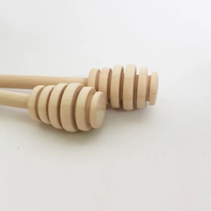 50pcs/set Honey Wooden Dipper Drizzler 8/10/15cm Mini Large Coffee Stirring Rod Stick QDD1015