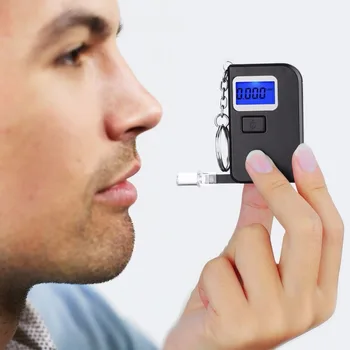 

Hot Portable Alcohol Tester LCD Screen Police Alcohol Tester Keychain Alcohol Analyzer