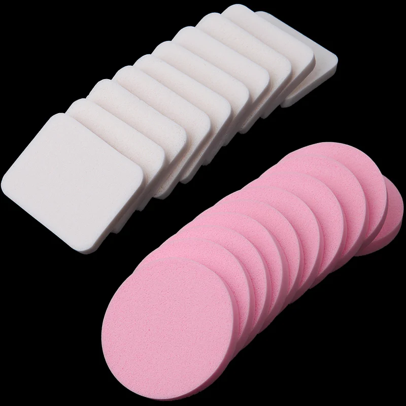 

10pcs/set Make Up Sponge Cosmetics Puff Soft Face Base Foundation Concealer Round Square Sponges Powder Puff Beauty Tools
