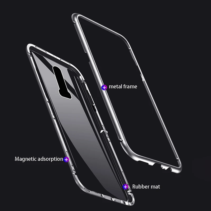 Металлический магнитный адсорбционный стеклянный чехол для Oneplus 7 Pro 6 6T 5T One plus чехол для телефона Магнитный защитный чехол