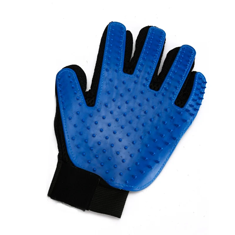 Left Hand Blue Перчатка для ухода за домашними животными, для купания, для кошек, щетка, расческа для кошек, щетка для чистки домашних животных, перчатка для животных, собак, шерсть, перчатки для кошек, собак - Цвет: Left Hand Blue