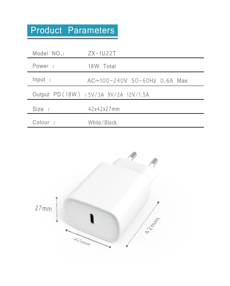 Мини USB зарядное устройство 18 Вт Быстрая зарядка PD3.0 зарядное устройство для мобильного телефона Быстрая зарядка type-C зарядное устройство для iPhone X samsung Xiaomi huawei