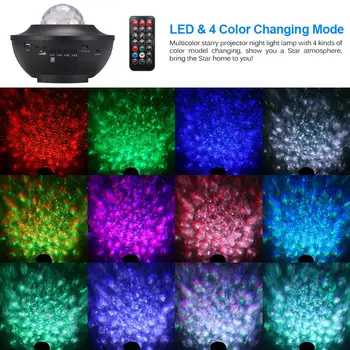 

Starry Sky Projector Blueteeth USB Voice Control Bluetooth Music Player LED Night Light Romantic Projection Lamp Birthday Gift